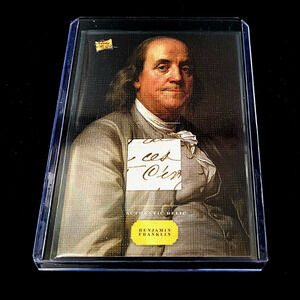 Authentic Benjamin Franklin Handwriting Relic on Canvas Piece of History